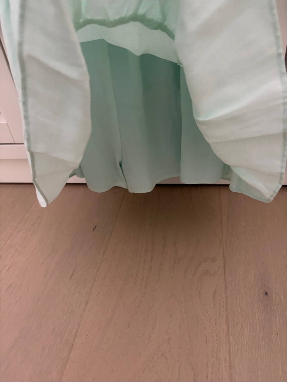 Amanda Uprichard Light Mint Tiered Smocked-Waist Dress - Picture 4 of 4
